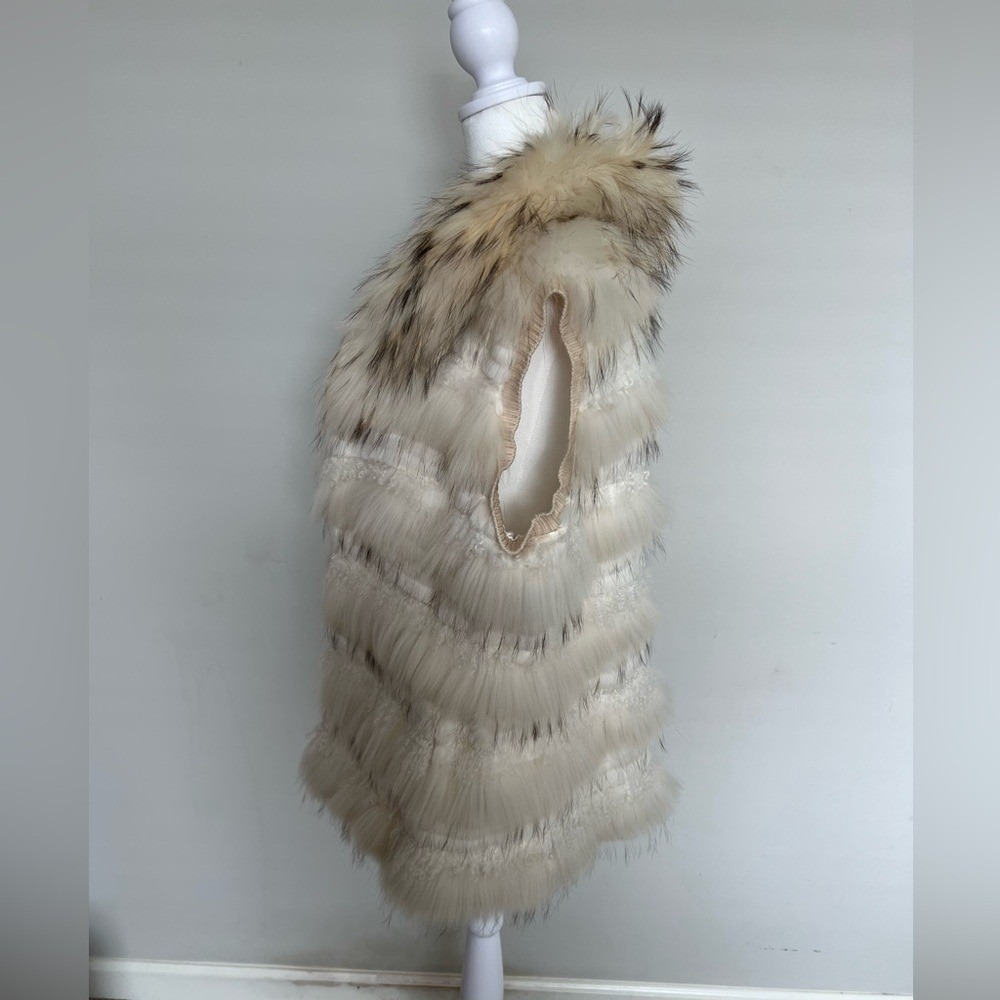 Alaska Fur Gallery 100% Fur Vest rabbit and fox Size S/M - Picture 4 of 9